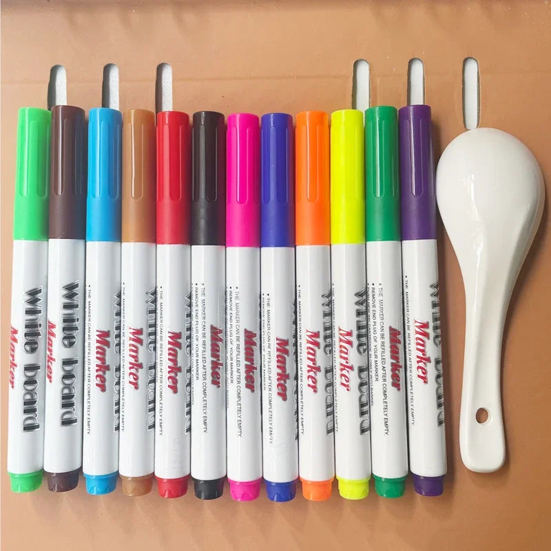 Magical Floating Ink Water Painting Pens – 8/12 Colour Set