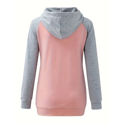Sudadera de lactancia materna con capucha: cómoda sudadera con bolsillo tipo canguro